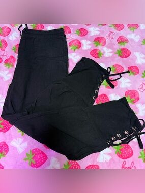 Renaissance Faire Lace-Up Flowy Pants — Medieval Festival Costume Size XXL